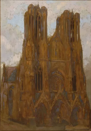 Paul JOUVE (1878-1973) - Cathèdrale de Reims, 1913.