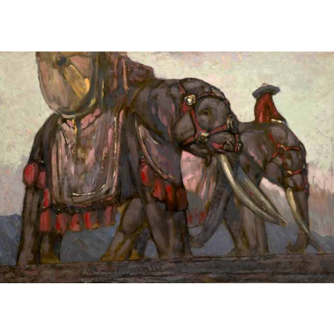 Éléphants royaux, citadelle de Hué. 1923.