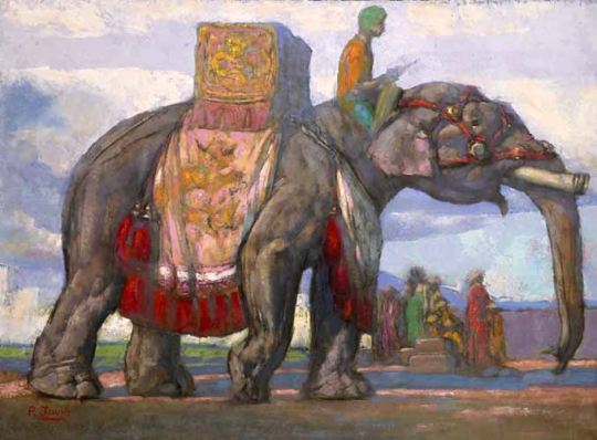 Paul JOUVE (1878-1973) - Elephant all clad. C 1923.