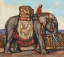 Paul JOUVE (1878-1973) - Elephant all clad. 1922.