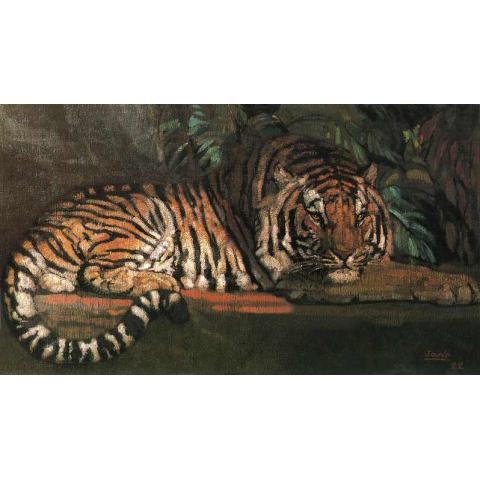 Tigre couché. 1922.