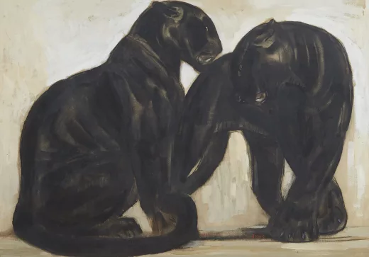 Vente par "Millon SVV" du 27/06/2018 - Deux panthères noires (27/06/2018) (lot n°157)