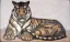 Paul JOUVE (1878-1973) - Tigre couché