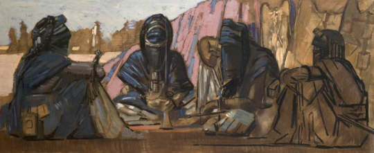 Paul JOUVE (1878-1973) - Tuaregs encampment. 1931.