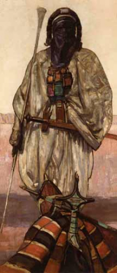 Paul JOUVE (1878-1973) - Tuareg standing and camel’s saddle