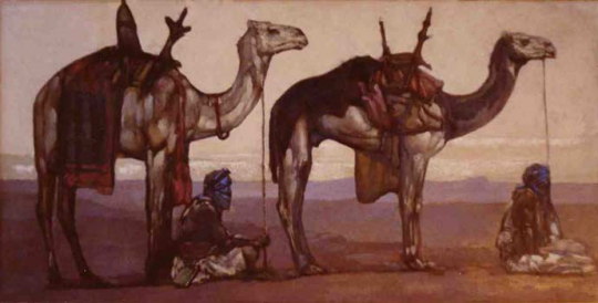 Paul JOUVE (1878-1973) - Meharis and Tuaregs