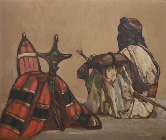 Paul JOUVE (1878-1973) - Targui assis