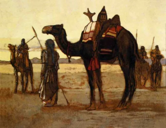 Paul JOUVE (1878-1973) - Mehari et Targui