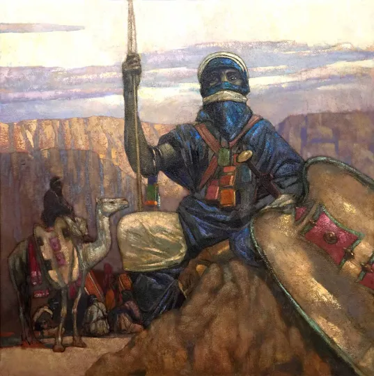 Paul JOUVE (1878-1973) - Touareg assis, Tahoua, vers 1932.