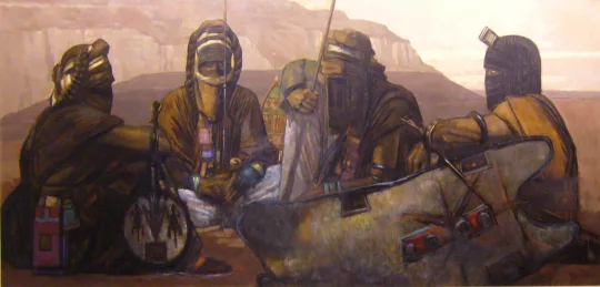 Paul JOUVE (1878-1973) - Touaregs au campement. C 1938.