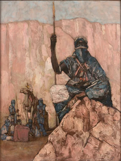 Paul JOUVE (1878-1973) - Touareg assis, vers 1932