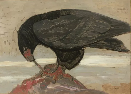 Paul JOUVE (1878-1973) - Aigle déchiquetant sa proie