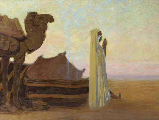 Paul JOUVE (1878-1973) - Prière au campement. 1910.