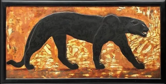 Paul JOUVE (1878-1973) - Panthère marchant. 1921.