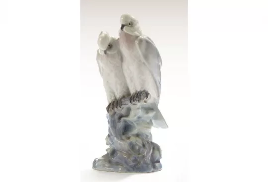 Paul JOUVE (1878-1973) - Couple de perruches Rosalba