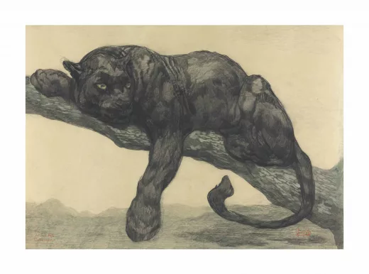 Vente par "Christie's Londres" du 28/06/2017 - Panthère noire au repos, 1914. (28/06/2017) (lot n°264)
