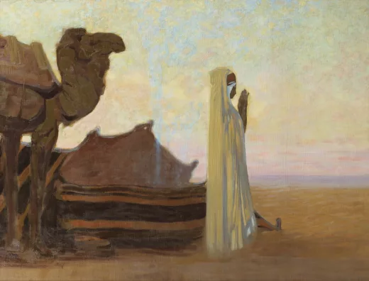 Vente par "Sotheby's France" du 12/03/2014 - Prière au campement, 1910. (12/03/2014) (lot n°308)