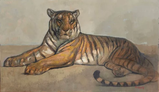 Vente par "Christie's Paris, France" du 19/05/2015 - Tigre couché, vers 1930. (lot n°21)