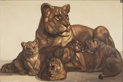 Auction by "Bonhams" du 10/06/2022 - Lionne et lionceaux (lot n°54)